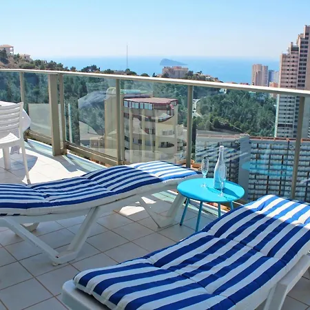 De Lujo Con Terraza Privada Y Vistas Al Mar En Torre Lúgano Apartamento Benidorm