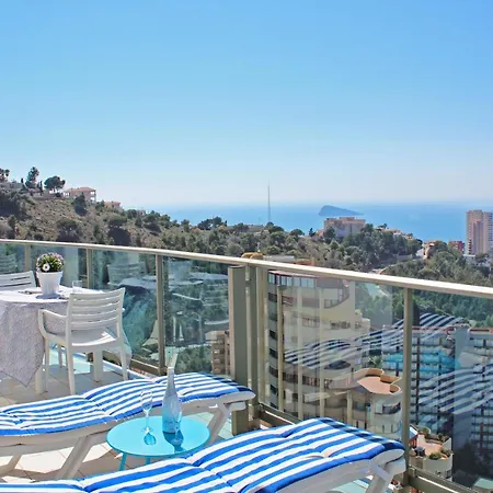 De Lujo Con Terraza Privada Y Vistas Al Mar En Torre Lúgano Apartamento Benidorm
