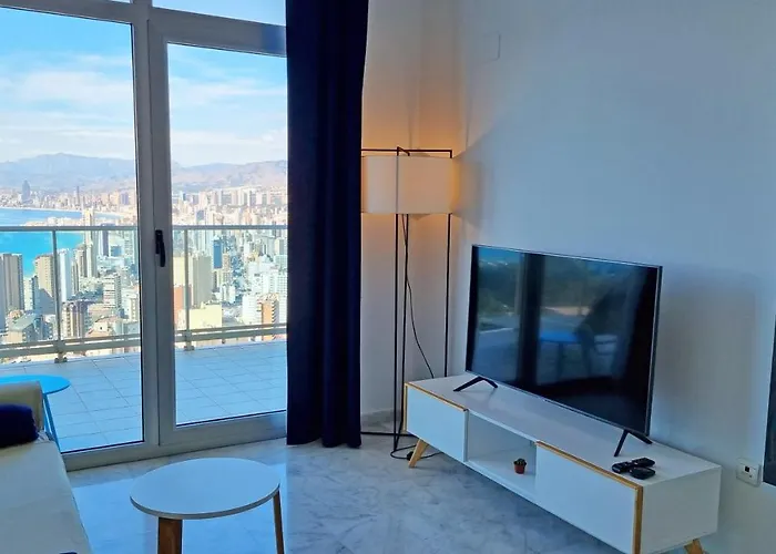 De Lujo Con Terraza Privada Y Vistas Al Mar En Torre Lúgano Apartamento Benidorm